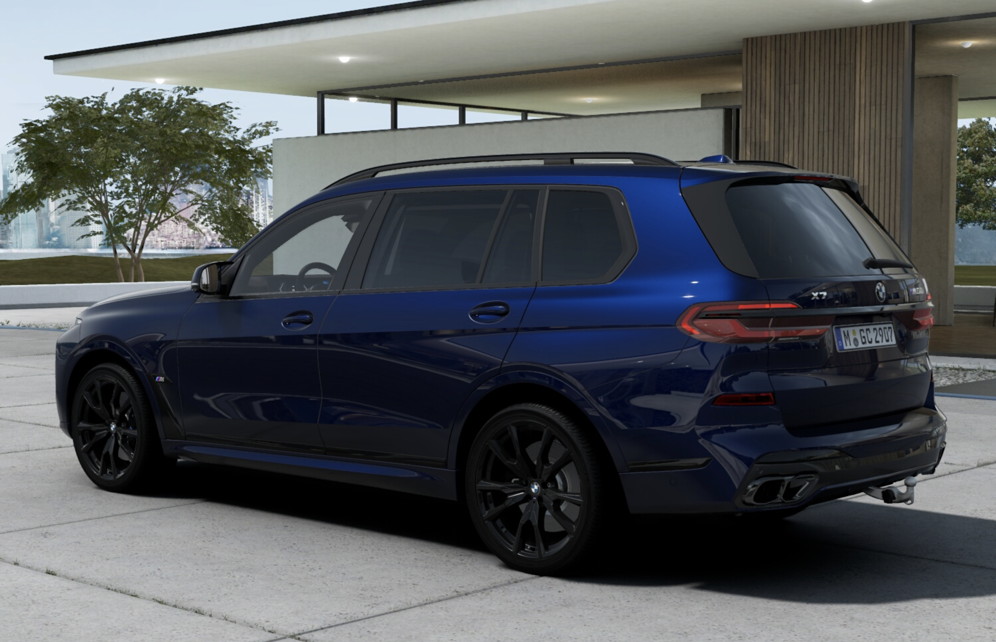 BMW X7 M60i xDrive | facelift | skladem | nové české auto | velké sportovní luxusní SUV | benzín V8 biturbo | modrá Tanzanite Individual metalíza | hnědá kůže | maximální výbava | VIP sleva | ihned k předání | nákup online | AUTOiBUY.com